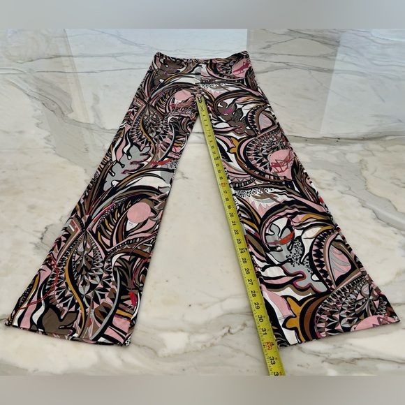 EMILIO PUCCI BROWN PINK GRASSHOPPER PANTS MODEL 61RT76 SIZE IT 42 / US 8 - Picture 13 of 17